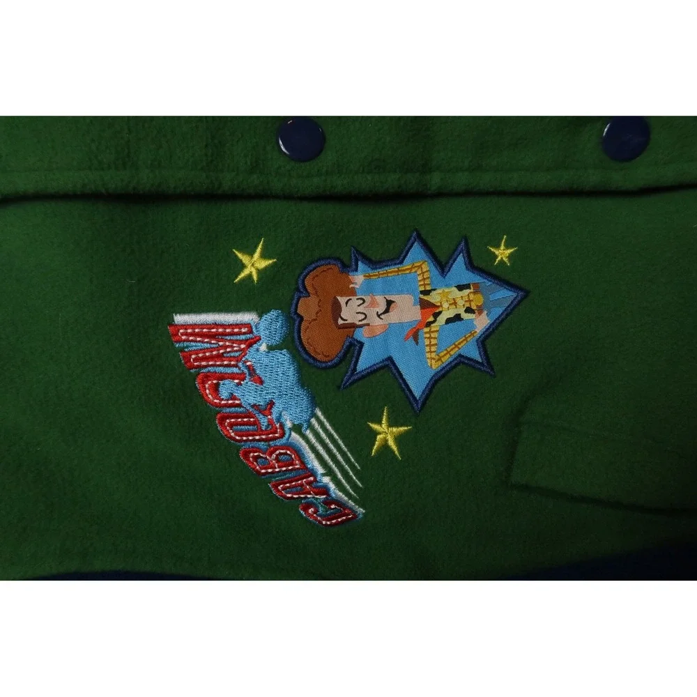 Disney Toy Story Woody Buzz Lightyear Varsity Jacket‎ Green Blue Kids 2/3